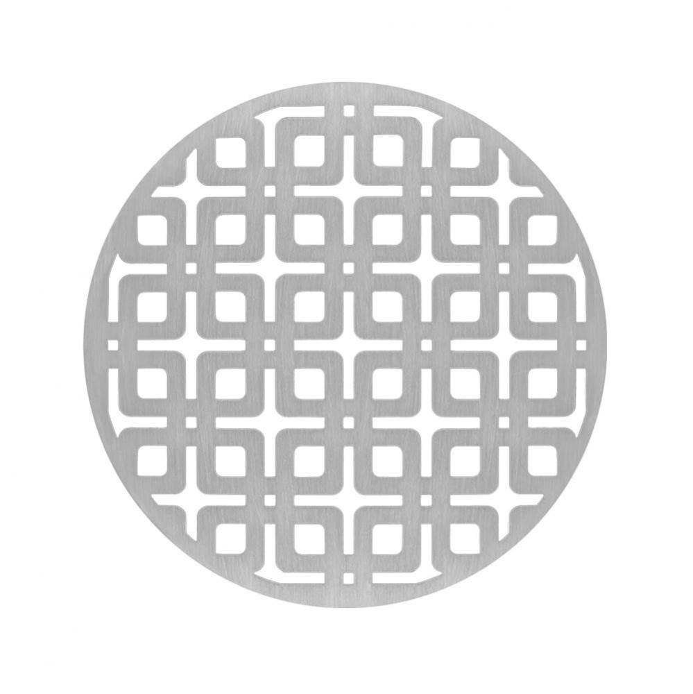 5'' Round Link Pattern Decorative Plate for RK 5, RKD 5, RKDB 5 in Satin Stainless