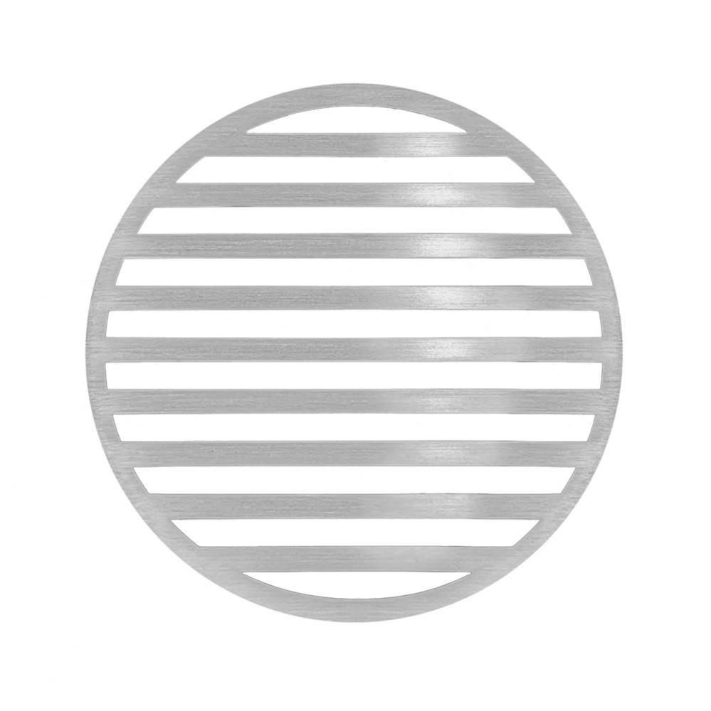5'' Round Lines Pattern Decorative Plate for RN 5, RND 5, RNDB 5 in Satin Stainless