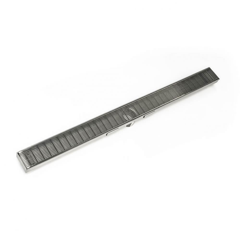 36'' S-Stainless Steel Series Complete Kit with 2 1/2'' Wedge Wire Grate in Sa