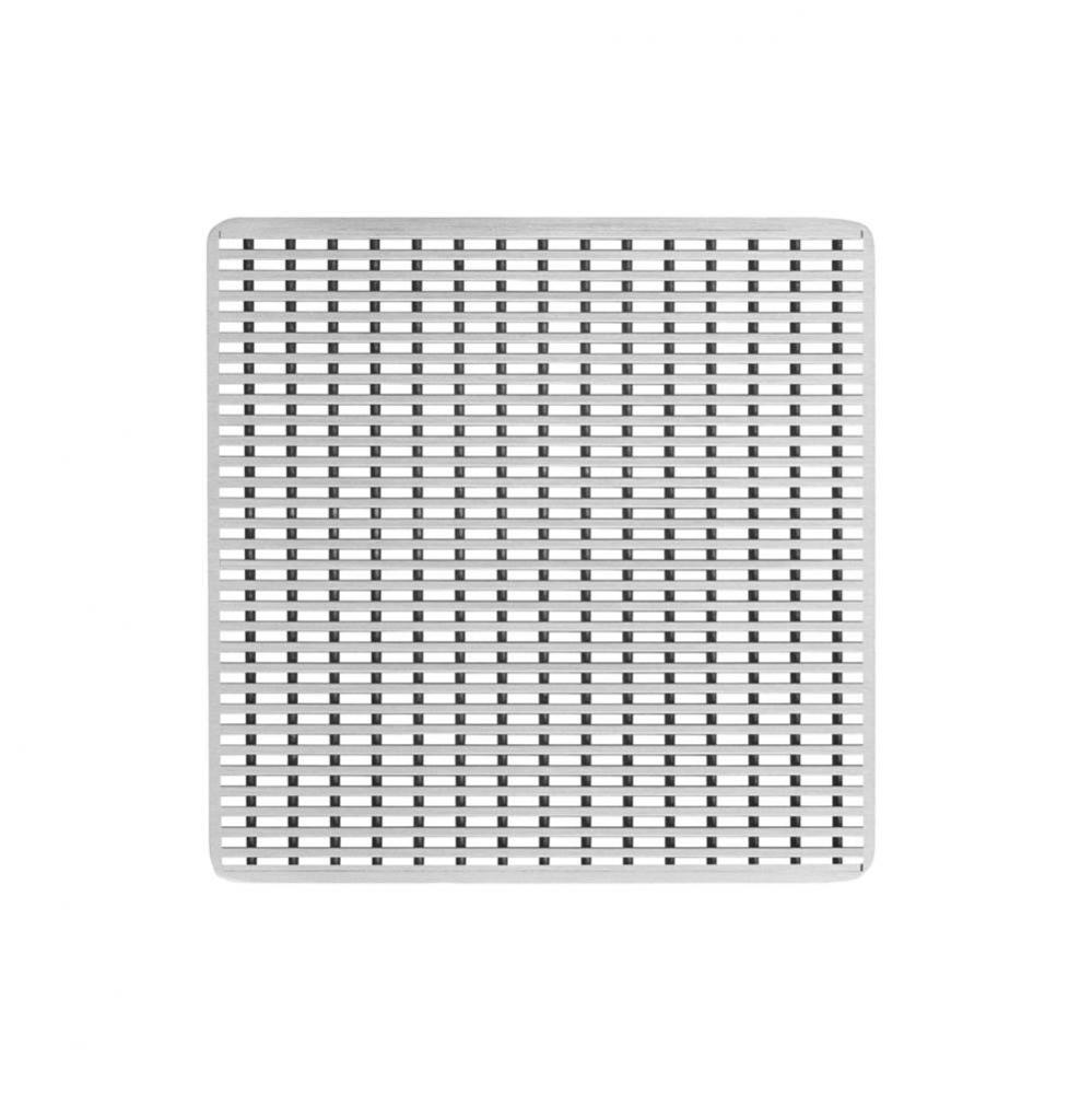 4'' x 4'' Wedge Wire Pattern Decorative Plate for W 4, WD 4, WDB 4 in Satin St