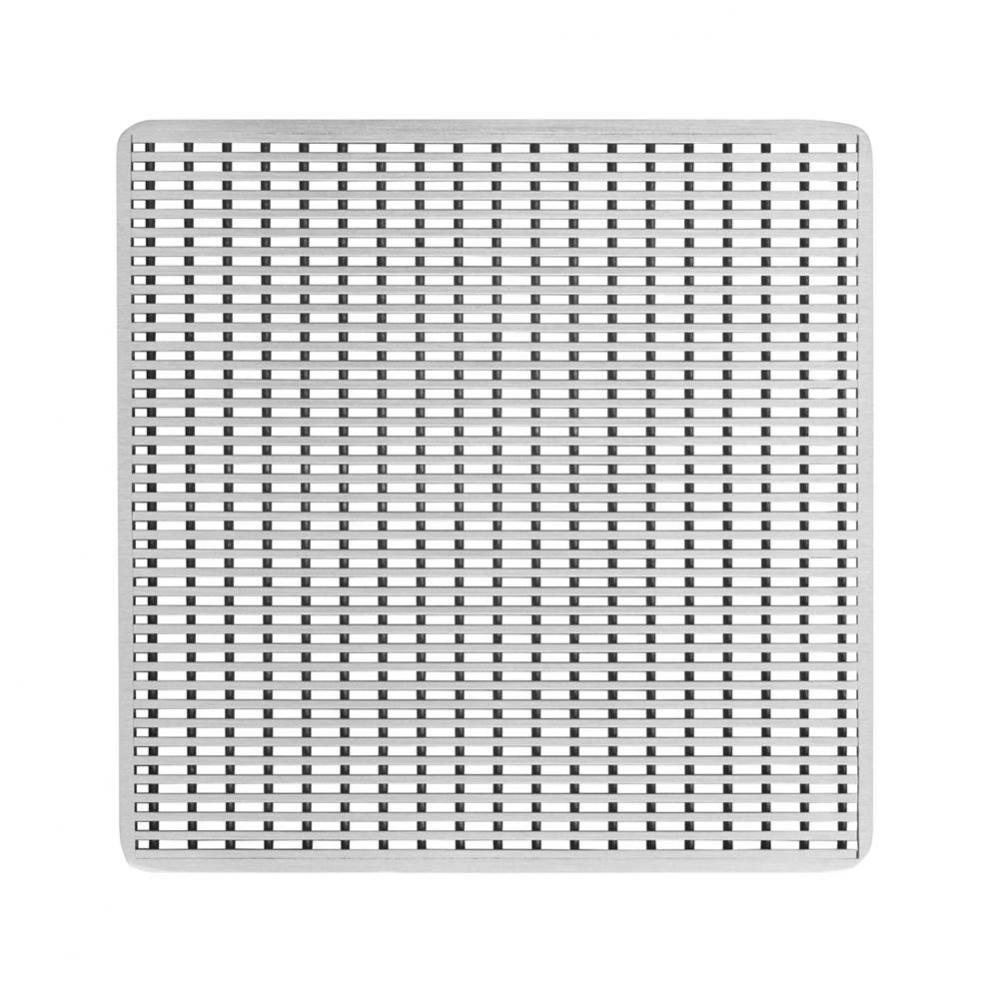 5'' x 5'' Wedge Wire Pattern Decorative Plate for W 5, WD 5, WDB 5 in Satin St