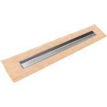 Infinity Drain FCSLT 3848 SS - 48'' FCS Series Complete Kit with 1 1/2'' Perforated Offset Slot Grate in Sati