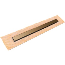 Infinity Drain FCSSD 6560 SC - 60'' FCS Series Complete Kit with 2 1/2'' Solid Grate in Satin Champagne