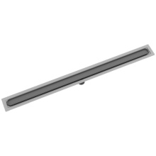Infinity Drain FFDTIF 6548 GM - 48'' FF Series Complete Kit with Discorectangle Tile Insert Frame in Gunmetal