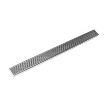 Infinity Drain FXLT 6560 SS - 60'' FX Series Complete Kit with Perforated Offset Slot Grate in Satin Stainless