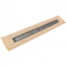 Infinity Drain FCSMN 6542 SS - 42'' FCS Series Complete Kit with 2 1/2'' Marc Newson Grate in Satin Stainless