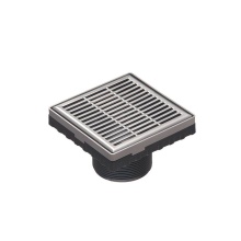 Infinity Drain LN4-2 SS - 4''x4'' LN4 Slotted Pattern Strainer-2'' Throat in Satin Stainless