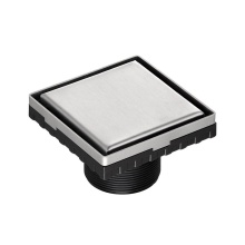 Infinity Drain LS4-2 SS - 4''x4'' LS4 Solid Style Strainer-2'' Throat in Satin Stainless