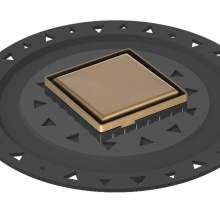 Infinity Drain LSD4 BA SB - 4'' x 4'' LSD 4 Solid Style Complete Kit in Satin Bronze with ABS Bonded Flang