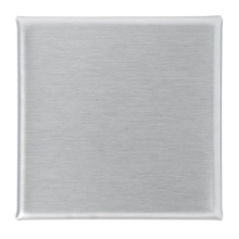 Infinity Drain LSS 4-SS - 4''x4'' LS4 Solid Style Top Plate in Satin Stainless