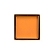 Infinity Drain LTD4 BA PG - 4'' x 4'' LTD 4 Tile Insert Complete Kit in Polished Gold with ABS Bonded Flan