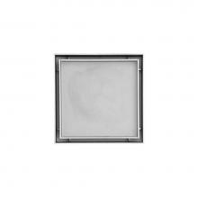 Infinity Drain TD 4-2P SS - 4'' x 4'' Tile Drain Strainer in Satin Stainless with PVC Drain Body, 2'&
