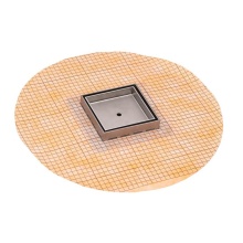 Infinity Drain TDFS 5-2I SS - 5'' x 5'' Flanged Tile Drain Strainer with Factory Applied Schluter® Kerd