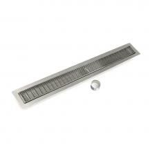 Infinity Drain FCBAS 6532 SS - 32'' FCB Series Complete Kit with 2 1/2'' Wedge Wire Grate in Satin Stainless