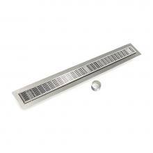 Infinity Drain FCBIG 6560 SS - 60'' FCB Series Complete Kit with 2 1/2'' Perforated Slotted Grate in Satin St