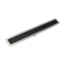 Infinity Drain FFAS 6524 BK - 24'' FF Series Complete Kit with 2 1/2'' Wedge Wire Grate in Matte Black