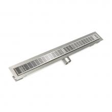 Infinity Drain FTIG 6560 SS - 60'' FT Series Complete Kit with 2 1/2'' Perforated Slotted Grate in Satin Sta