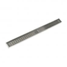 Infinity Drain FXAS 6542 SS - 42'' FX Series Complete Kit with Wedge Wire Grate in Satin Stainless