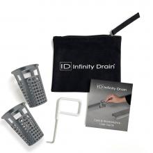 Infinity Drain HMK-65-2D - Hair Maintenance Kit. Includes maintenance guide, DKEY Lift-out key, and (2) HB 65 Hair Basket.
