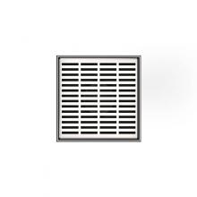 Infinity Drain LND5 BS PS - 5'' x 5'' LND 5 Slotted Pattern Complete Kit in Polished Stainless with Stainl