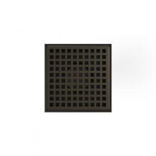 Infinity Drain LQD5-2P ORB - 5'' x 5'' LQD 5 Squares Pattern Complete Kit in Oil Rubbed Bronze with PVC Dra