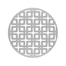 Infinity Drain RKS 5 SS - 5'' Round Link Pattern Decorative Plate for RK 5, RKD 5, RKDB 5 in Satin Stainless