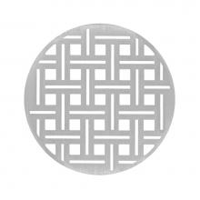 Infinity Drain RVS 5 SS - 5'' Round Weave Pattern Decorative Plate for RV 5, RVD 5, RVDB 5 in Satin Stainless