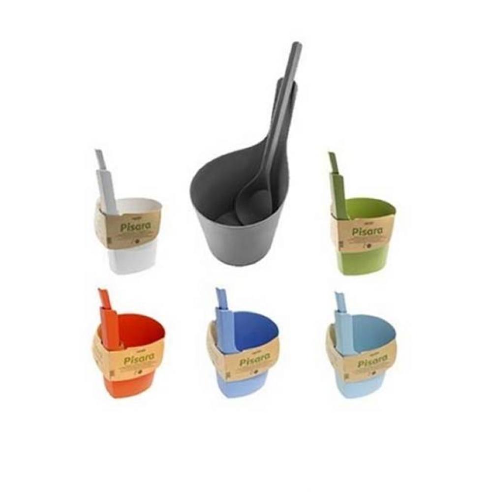 Rento Pisara Sauna Bucket & Ladle Biocomposite, Wild Strawberry