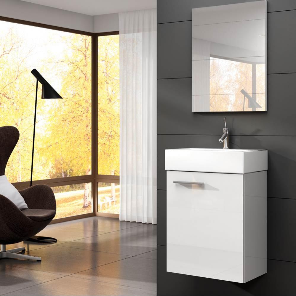 Tiny Vanity, High Gloss White, 18''
