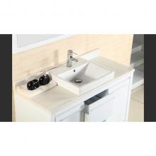 Adornus ALEXA-48-HGW-C - Alexa Vanity, High Gloss White, 48''x20''