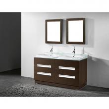 Adornus VERONA-60 WAL - Verona Double Vanity, Walnut, 60''