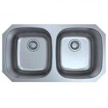 Adornus SM502 - Undermount double bowl