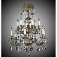 American Brass And Crystal CH2007-OSGT-03G-ST - 6+6 Light Finisterra