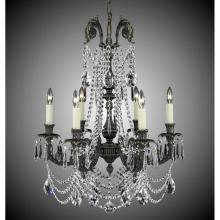 American Brass And Crystal CH2052-OSGT-05S-ST - 6 Light Finisterra with draping