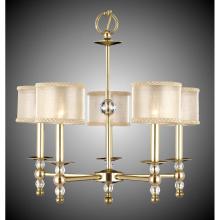 American Brass And Crystal CH3203H-33S-ST-GL - 5 Light Magro Stem Chandelier with
