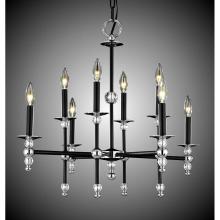 American Brass And Crystal CH3225-35S-36G-ST - 4+4 Light Magro Stem