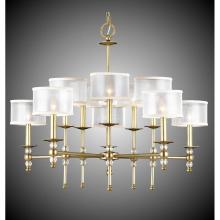 American Brass And Crystal CH3226H-35S-38G-ST-PG - 5+5 Light Magro Stem Chandelier with