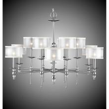 American Brass And Crystal CH3227H-33S-ST-GL - 6+6 Light Magro Stem Chandelier with