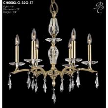 American Brass And Crystal CH5503 - 6 MAX 40
