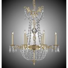 American Brass And Crystal CH8541-P-16G-ST - 6 Light Valencia Baguette