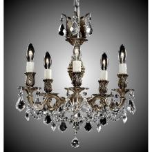 American Brass And Crystal CH9512-O-03G-PI - 5 Light Rosetta