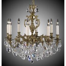 American Brass And Crystal CH9542-O-10G-ST - 8 Light Rosetta