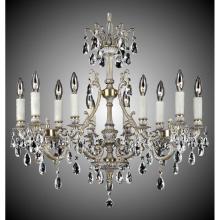 American Brass And Crystal CH9671-3-AS-10G-PI - 12 Light 3 Arm Chateau