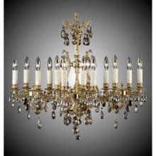 American Brass And Crystal CH9671-4-OSGT-01G-ST - 16 Light 4 Arm Chateau