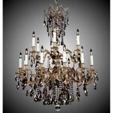 American Brass And Crystal CH9824-OTK-02G-PI - 12+6 Light Bellagio
