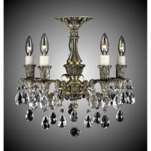 American Brass And Crystal FM2015-AS-08G-PI - 5 Light Finisterra Flush