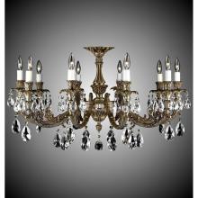 American Brass And Crystal FM2018-A-01G-ST - 10 Light Finisterra Flush
