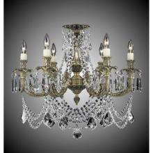 American Brass And Crystal FM2066-A-05S-PI - 6 Light Finisterra with draping Flush