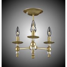 American Brass And Crystal FM3241-35S-36G-ST - 3 Light Magro Stem Flush