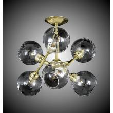 American Brass And Crystal FM3372-35S-36G - 6 Light Magro Globe Flush